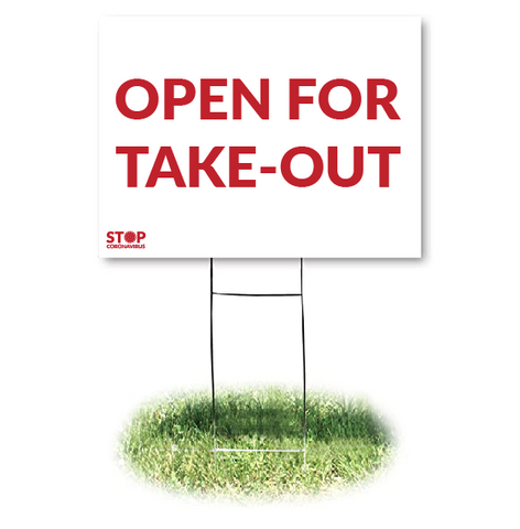 TAKE-OUT ONLY Yard Sign